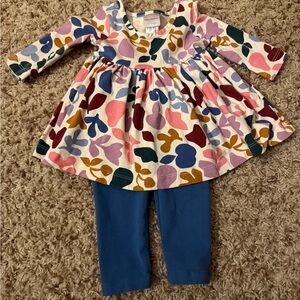 Hanna Andersson Multicolor Floral Dress Set